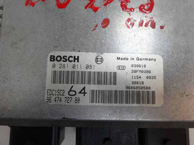 CENTRALITA MOTOR UCE PEUGEOT 307 2003 2.0 HDI FAP (107 CV)