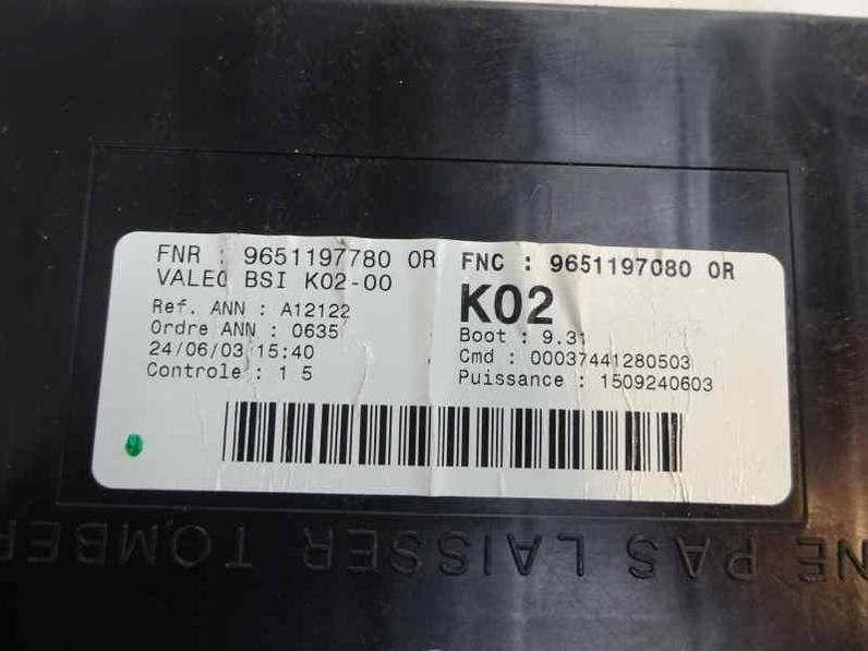 CAJA RELES FUSIBLES PEUGEOT 307 2003 2.0 HDI FAP (107 CV)