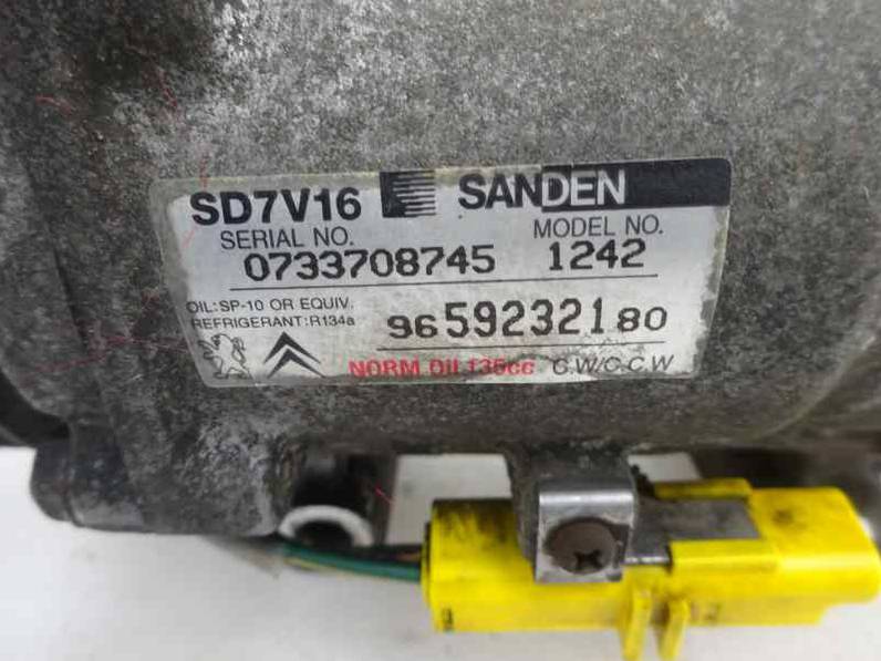 COMPRESOR AIRE ACONDICIONADO CITROEN XSARA PICASSO 2008 1.6 16V HDI (90 CV)