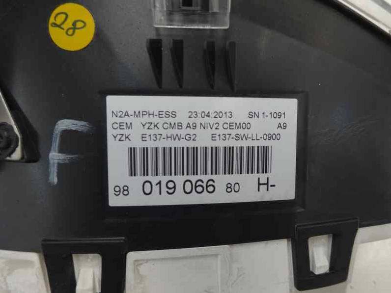 CUADRO INSTRUMENTOS PEUGEOT 208 2012 1.2 16V VTI (82 CV)