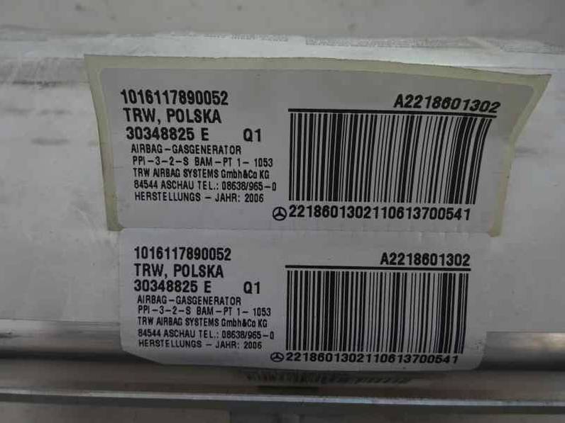 AIRBAG DELANTERO DERECHO MERCEDES CLASE S BERLINA 2006 3.0 CDI (235 CV)