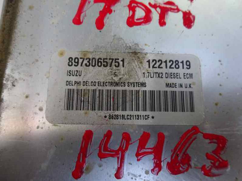 CENTRALITA MOTOR UCE OPEL ASTRA G BERLINA 2002 1.7 16V DTI (75 CV)