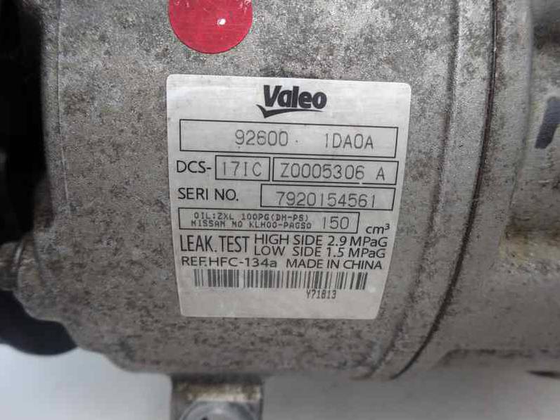 COMPRESOR AIRE ACONDICIONADO NISSAN X TRAIL 2009 2.0 DCI TURBODIESEL (150 CV)