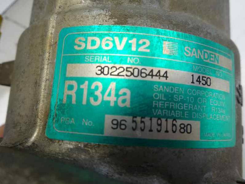 COMPRESOR AIRE ACONDICIONADO CITROEN C3 2004 1.4 HDI (68 CV)