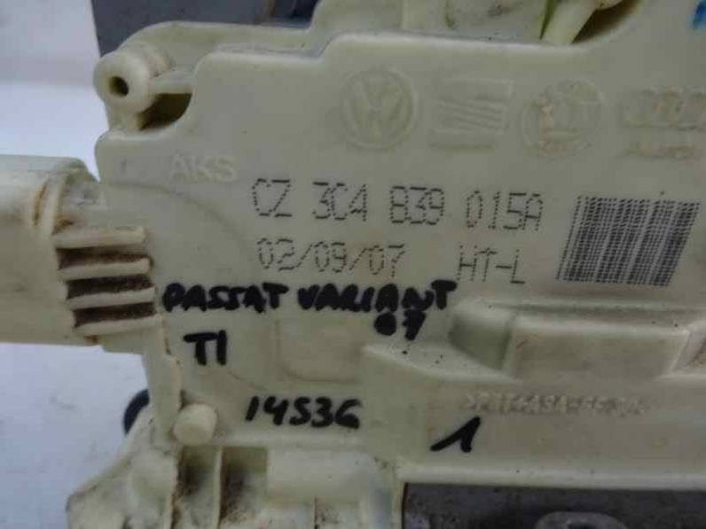 CERRADURA PUERTA TRASERA IZQUIERDA VOLKSWAGEN PASSAT VARIANT 2007 2.0 TDI (140 CV)