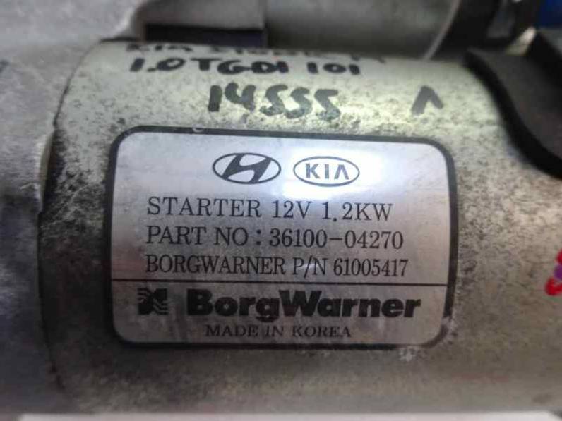 MOTOR ARRANQUE KIA STONIC 2019 1.0 TGDI (101 CV)