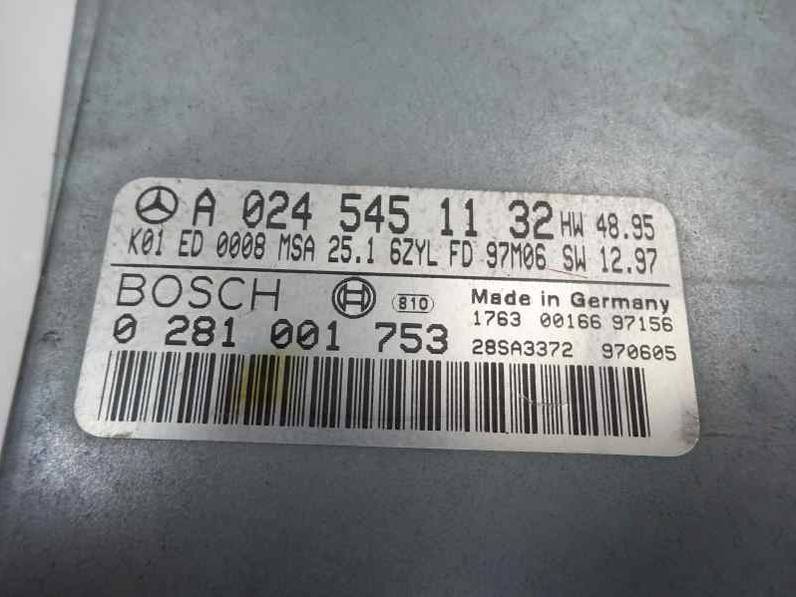 CENTRALITA MOTOR UCE MERCEDES CLASE E BERLINA DIESEL 1997 3.0 TURBODIESEL (177 CV)