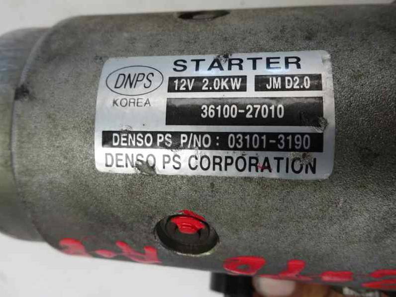 MOTOR ARRANQUE KIA CARENS 2008 2.0 TURBODIESEL (113 CV)