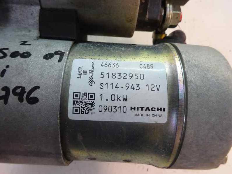 MOTOR ARRANQUE FIAT 500 CABRIO 2009 1.2 (69 CV)