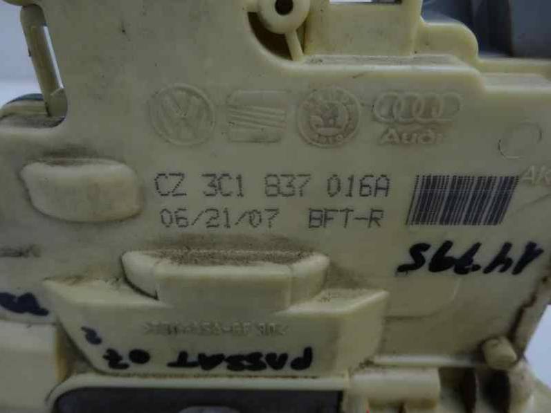 CERRADURA PUERTA DELANTERA DERECHA VOLKSWAGEN PASSAT BERLINA 2007 2.0 TDI (140 CV)