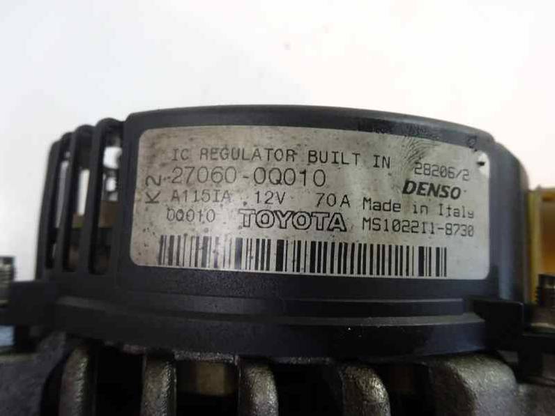ALTERNADOR TOYOTA AYGO 2006 1.0 (68 CV)