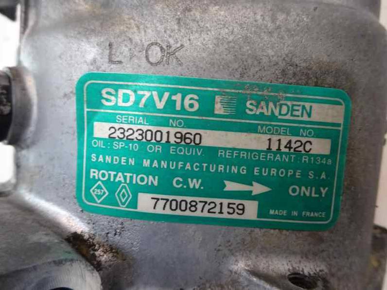 COMPRESOR AIRE ACONDICIONADO RENAULT MEGANE II BERLINA 5P 2007 1.6 16V (112 CV)