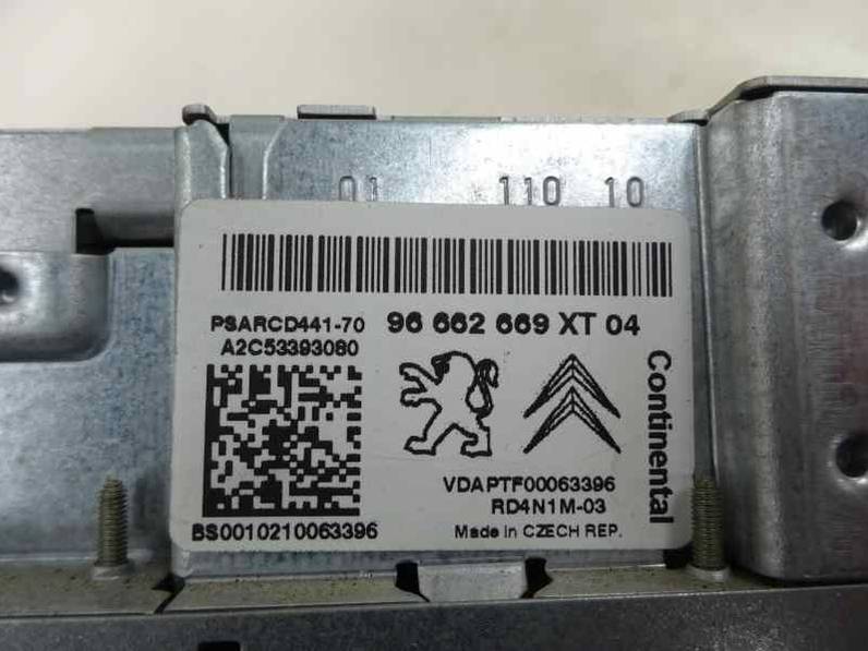 SISTEMA AUDIO RADIO CD PEUGEOT 207 2011 1.6 HDI FAP (109 CV)
