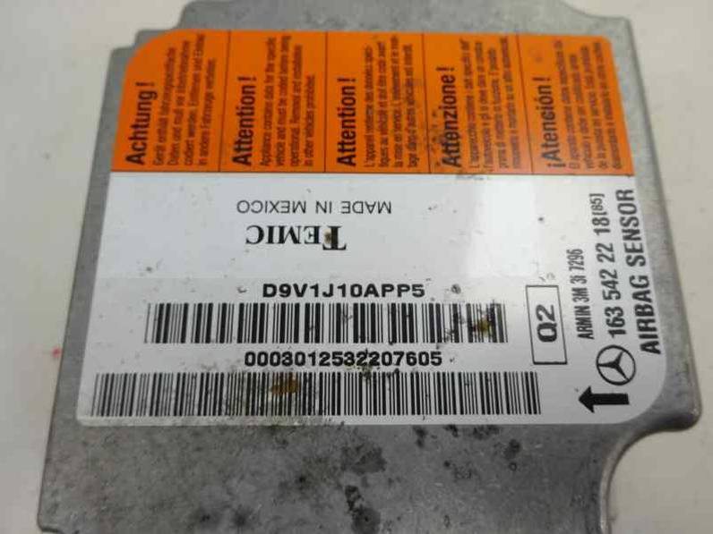 CENTRALITA AIRBAG MERCEDES CLASE M 2001 2.7 CDI 20V (163 CV)