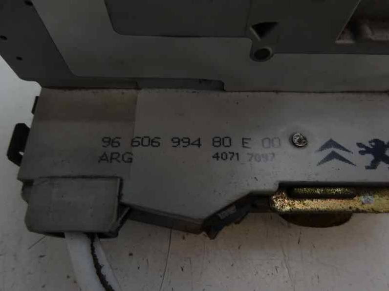 CERRADURA PUERTA TRASERA IZQUIERDA PEUGEOT 407 2006 2.0 16V HDI (136 CV)