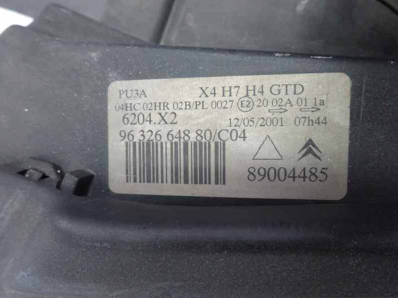 FARO IZQUIERDO CITROEN C5 BERLINA 2001 2.0 HDI (109 CV)