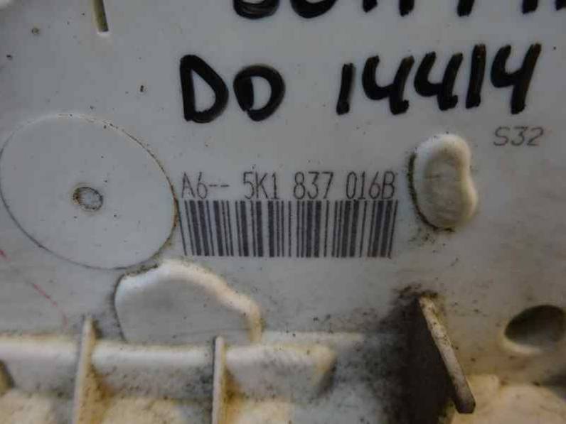 CERRADURA PUERTA DELANTERA DERECHA SKODA YETI 2011 1.2 TSI (105 CV)