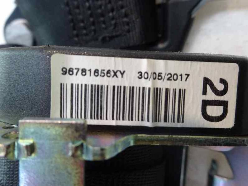 CINTURON SEGURIDAD TRASERO DERECHO PEUGEOT 2008 2017 1.6 BLUE-HDI FAP (120 CV)