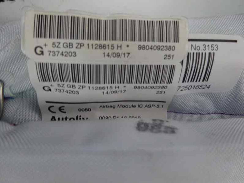 AIRBAG CORTINA DELANTERO IZQUIERDO PEUGEOT 2008 2017 1.6 BLUE-HDI FAP (120 CV)