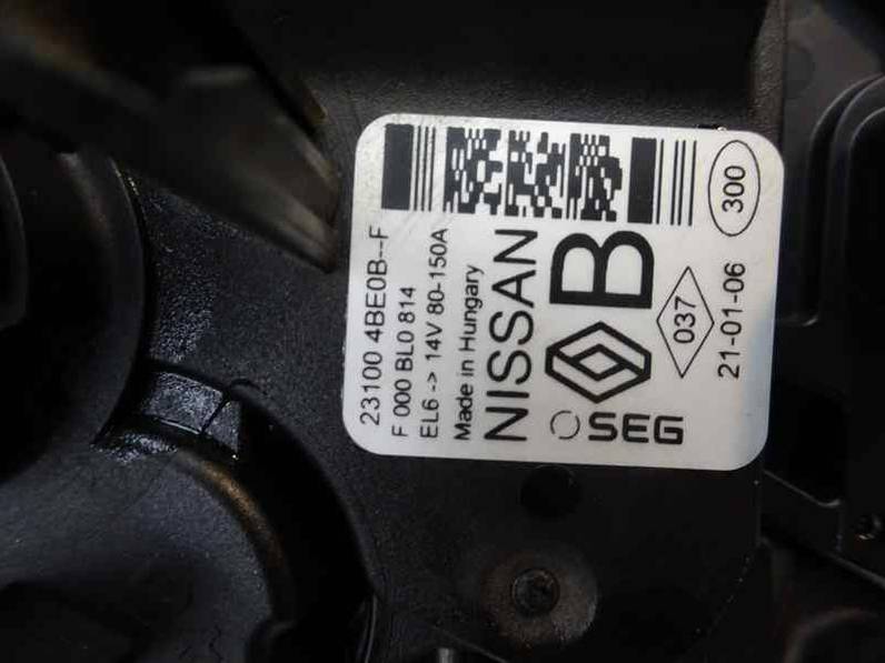 ALTERNADOR NISSAN QASHQAI 2021 1.3 16V (140 CV)