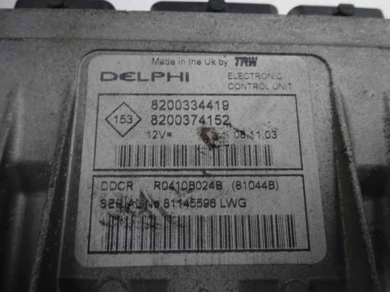 CENTRALITA MOTOR UCE RENAULT MEGANE II CLASSIC BERLINA 2004 1.5 DCI D (82 CV)