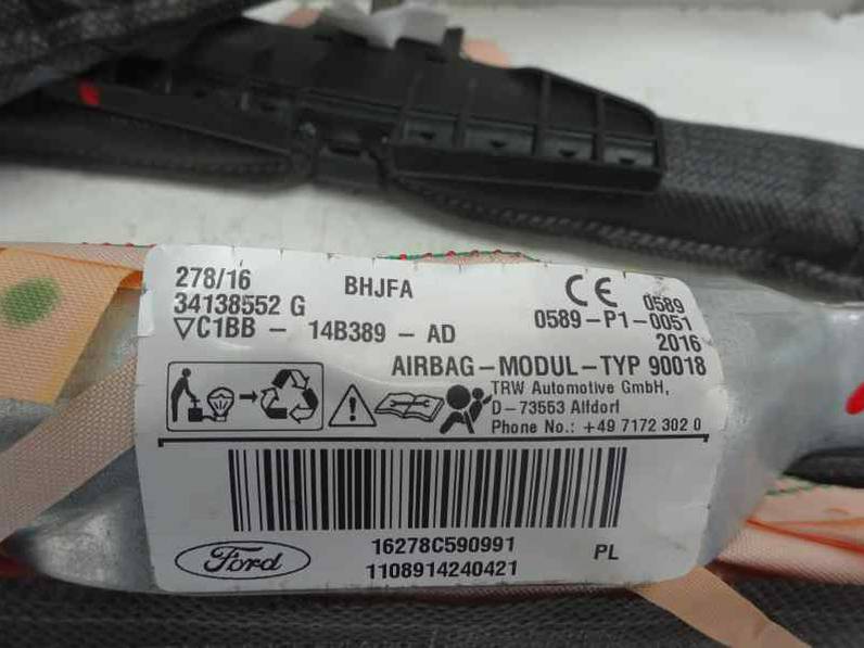 AIRBAG CORTINA DELANTERO DERECHO FORD FIESTA 2016 1.25 16V (82 CV)