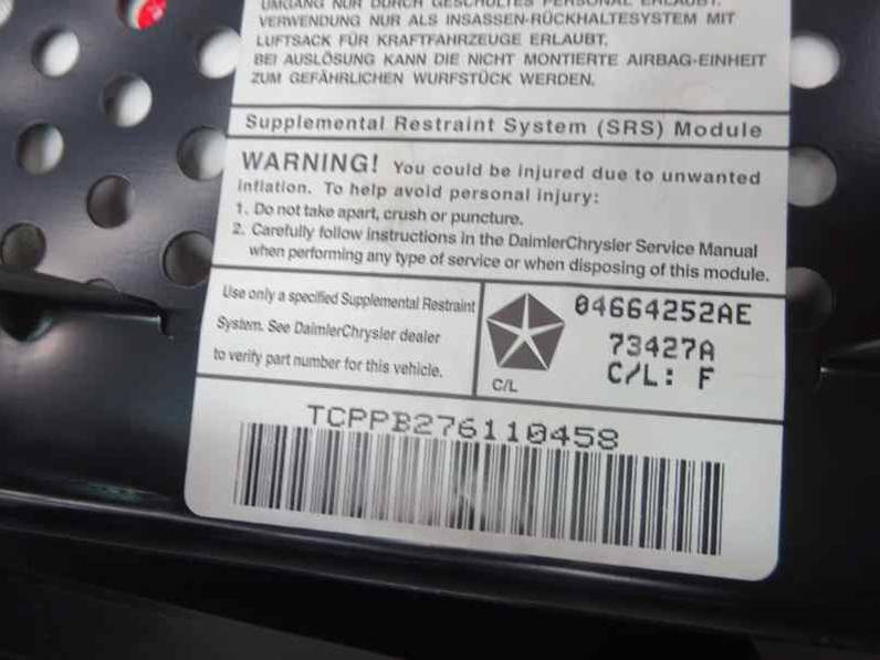 AIRBAG DELANTERO DERECHO CHRYSLER PT CRUISER 2002 1.6 16V (116 CV)