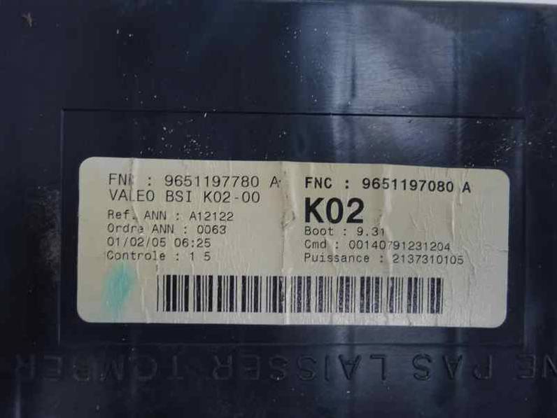 CAJA RELES FUSIBLES PEUGEOT 307 BERLINA 2005 1.6 HDI (109 CV)