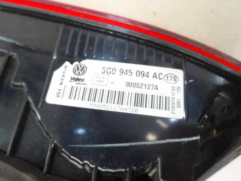 PILOTO TRASERO DERECHO VOLKSWAGEN GOLF VII LIM 2016 1.4 16V TSI (125 CV)