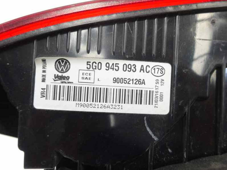 PILOTO TRASERO IZQUIERDO VOLKSWAGEN GOLF VII LIM 2016 1.4 16V TSI (125 CV)