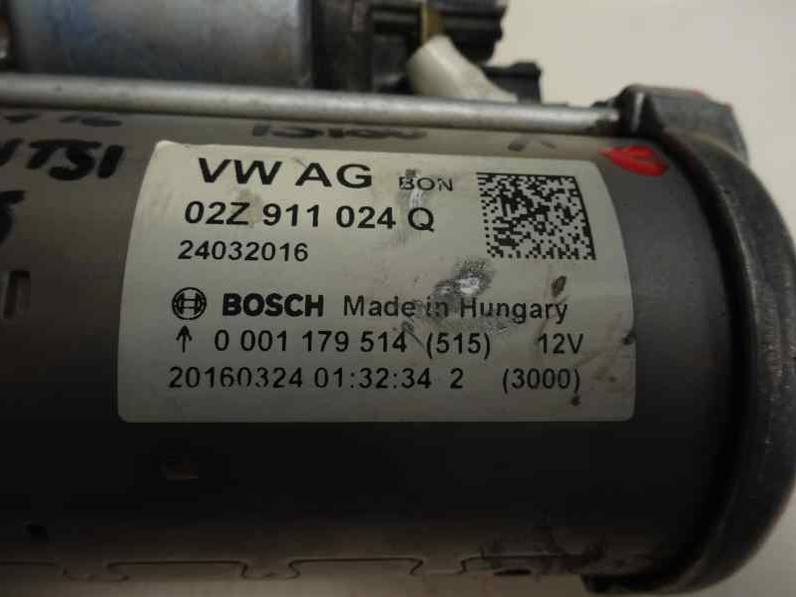 MOTOR ARRANQUE VOLKSWAGEN GOLF VII LIM 2016 1.4 16V TSI (125 CV)