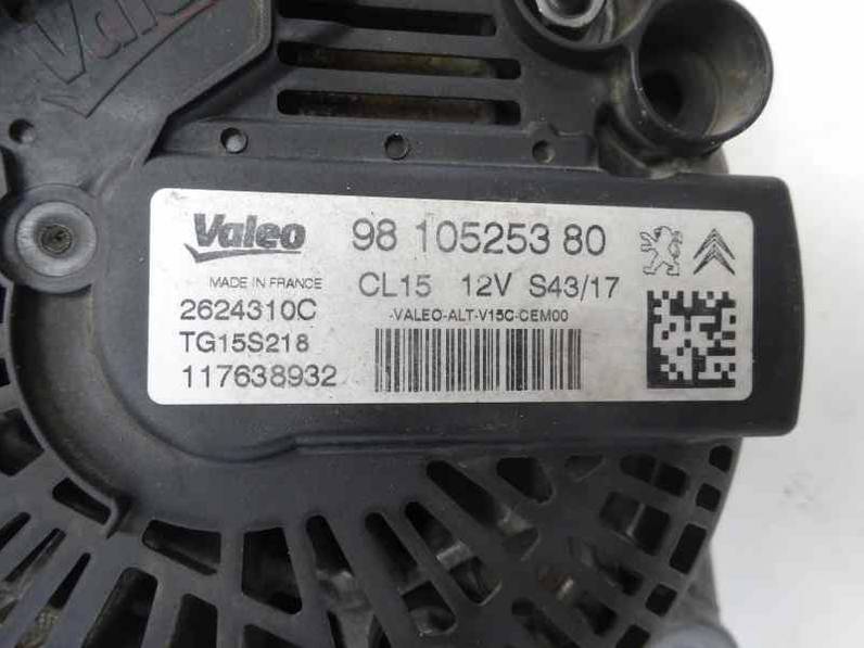 ALTERNADOR PEUGEOT 208 2017 1.6 BLUE-HDI FAP (75 CV)