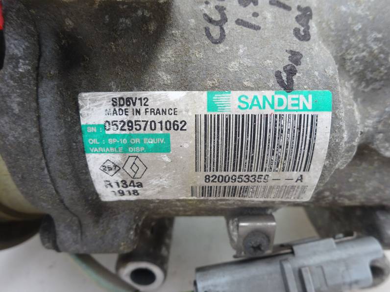 COMPRESOR AIRE ACONDICIONADO RENAULT CLIO III 2010 1.5 DCI D FAP (86 CV)