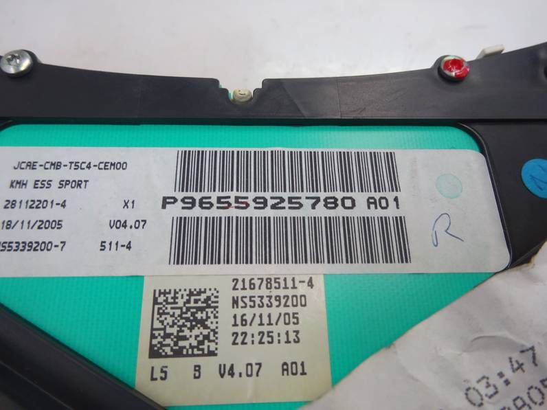 CUADRO INSTRUMENTOS PEUGEOT 307 CC 2006 1.6 16V (109 CV)