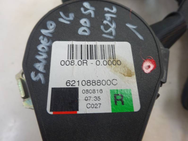 CINTURON SEGURIDAD DELANTERO DERECHO DACIA SANDERO 2016 1.0 TCE (101 CV)