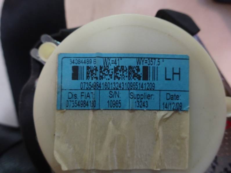 CINTURON SEGURIDAD TRASERO IZQUIERDO FORD KA 2010 1.3 TDCI (75 CV)