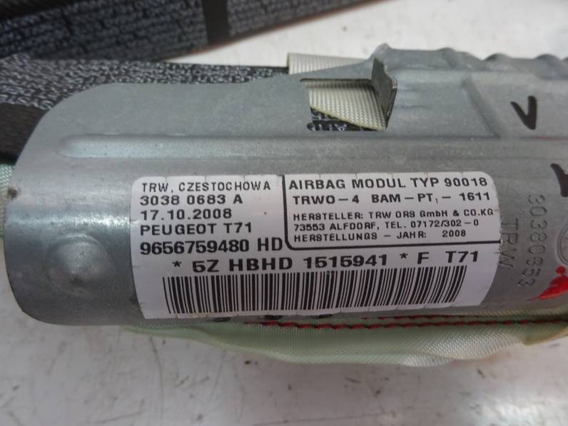 AIRBAG CORTINA DELANTERO IZQUIERDO PEUGEOT 308 SW 2008 1.6 HDI FAP (109 CV)