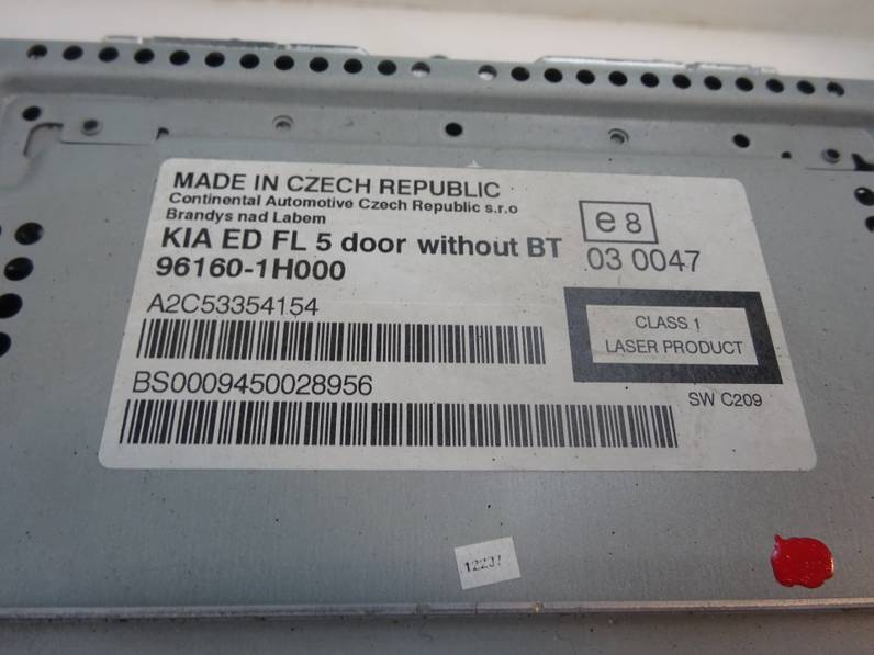 SISTEMA AUDIO RADIO CD KIA CEE D 2010 1.4 (90 CV)