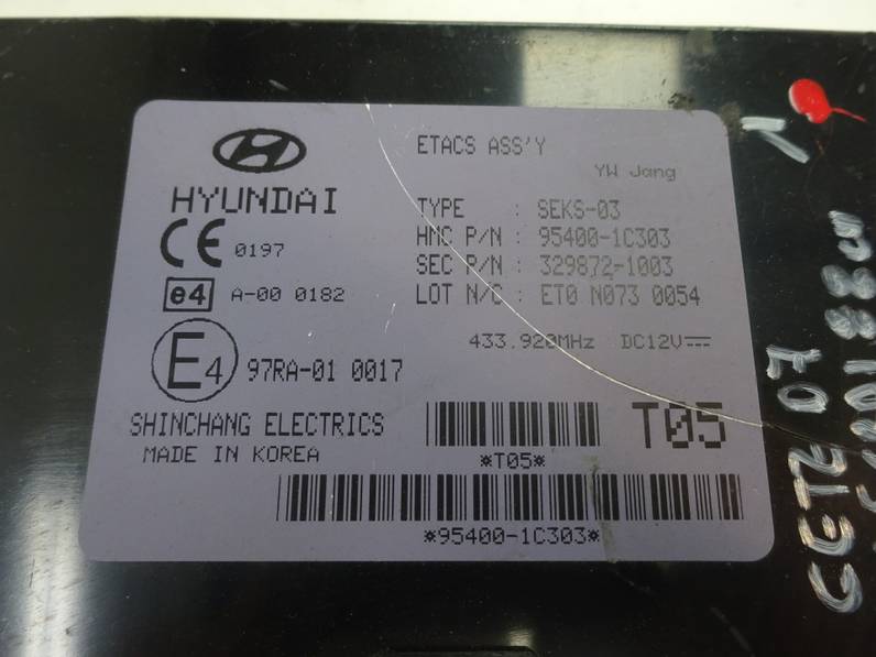 MODULO ELECTRONICO HYUNDAI GETZ 2007 1.5 CRDI (88 CV)