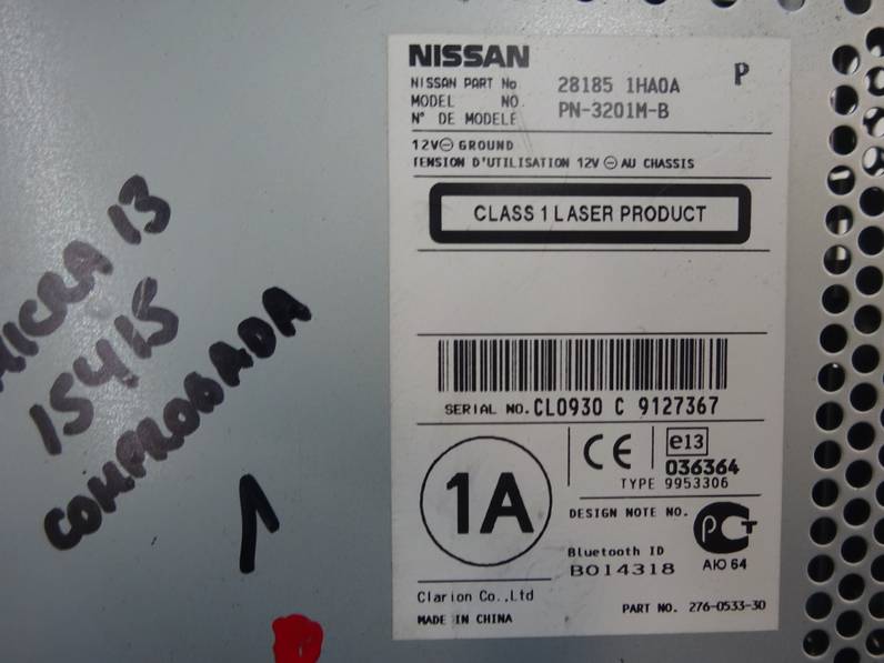 SISTEMA AUDIO RADIO CD NISSAN MICRA 2013 1.2 (80 CV)