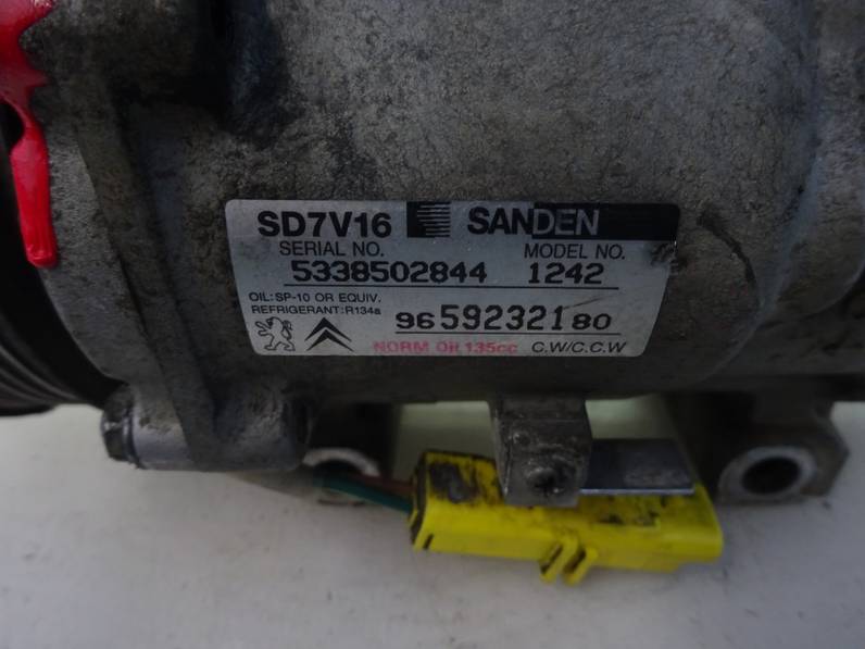 COMPRESOR AIRE ACONDICIONADO PEUGEOT PARTNER 2008 1.6 16V HDI (75 CV)