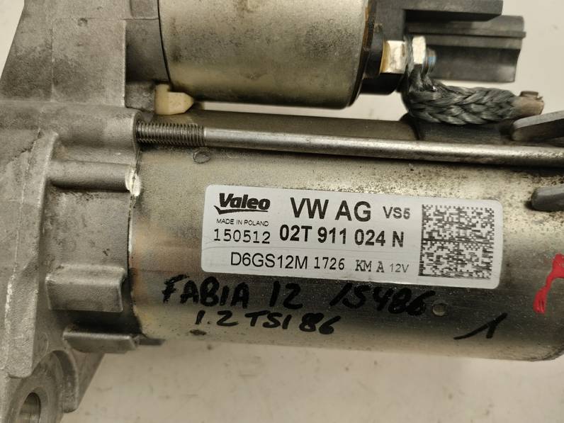 MOTOR ARRANQUE SKODA FABIA 2012 1.2 8V TSI (86 CV)