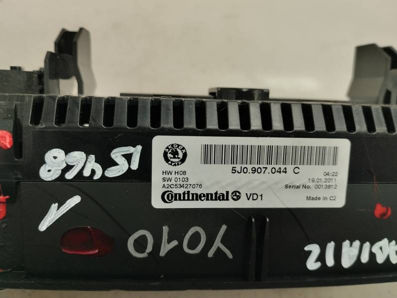 MANDO CLIMATIZADOR SKODA FABIA 2012 1.2 8V TSI (86 CV)