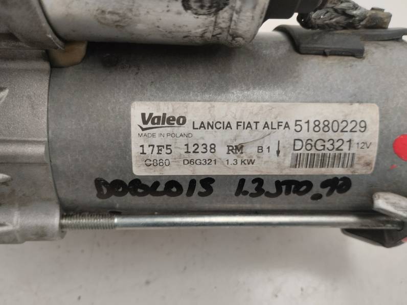 MOTOR ARRANQUE FIAT DOBLO II CARGO 2015 1.3 16V JTD (90 CV)