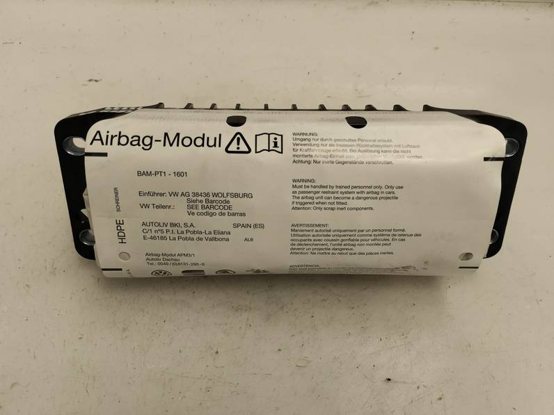 AIRBAG DELANTERO DERECHO SEAT LEON 2009 1.9 TDI (90 CV)