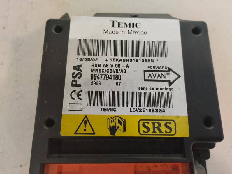 CENTRALITA AIRBAG CITROEN C3 2002 1.4 HDI (68 CV)