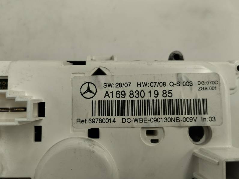 MANDO CALEFACCION AIRE ACONDICIONADO MERCEDES CLASE A 2009 2.0 CDI (109 CV)