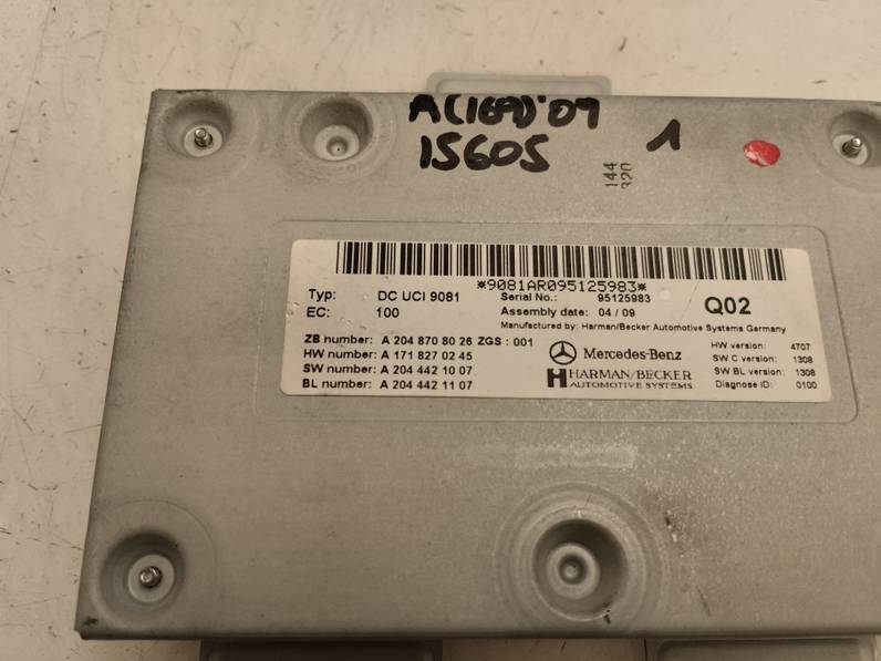 MODULO ELECTRONICO MERCEDES CLASE A 2009 2.0 CDI (109 CV)