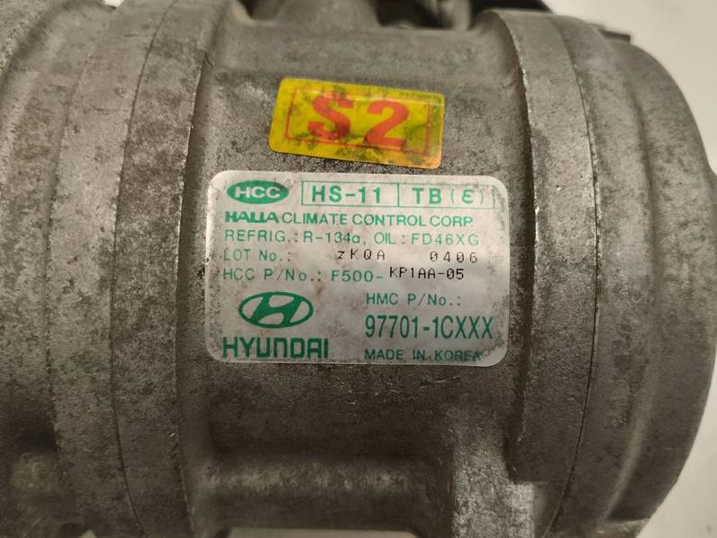 COMPRESOR AIRE ACONDICIONADO HYUNDAI GETZ 2005 1.1 12V (63 CV)