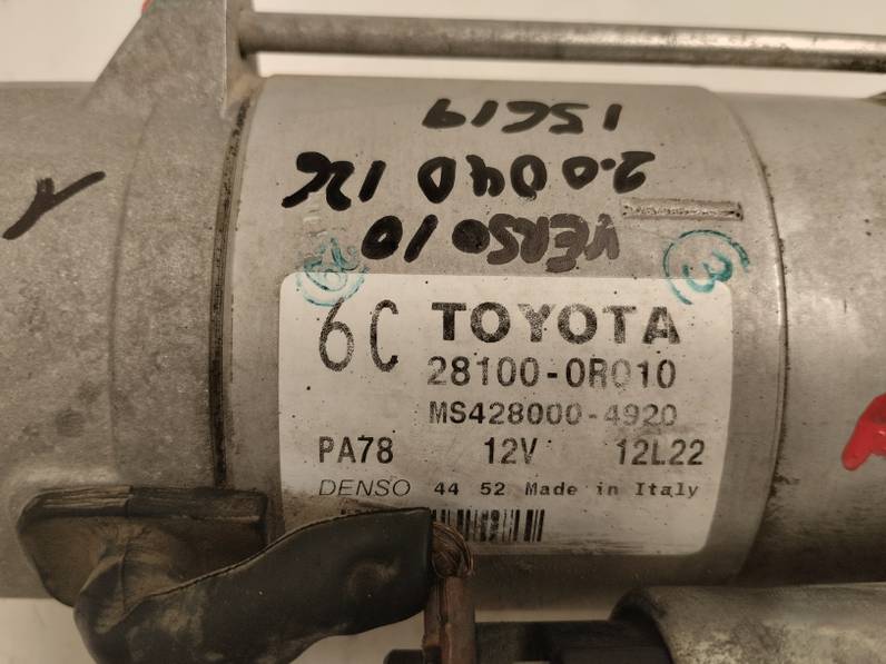 MOTOR ARRANQUE TOYOTA VERSO 2010 2.0 D-4D (126 CV)